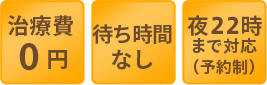 夜22時まで診療