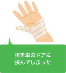 車のドアに指を挟んでしまった